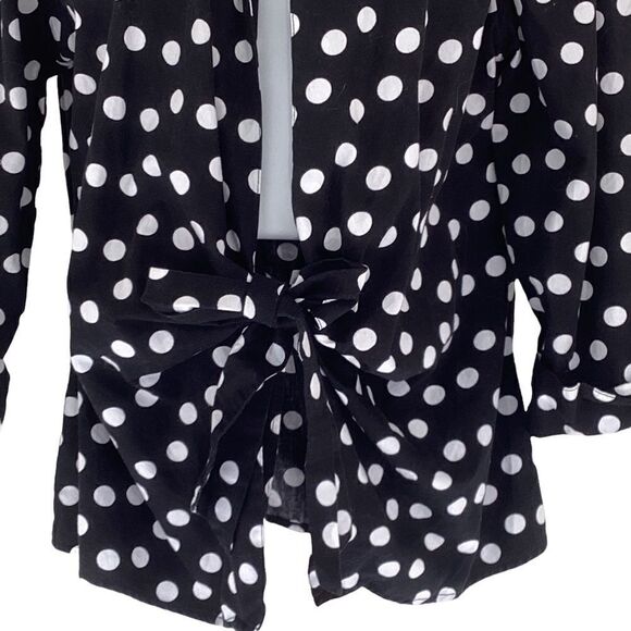 Christopher & Banks polka dot cotton blouse medium. 0211 - Picture 9 of 9